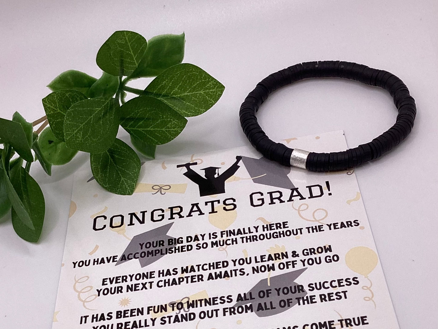 Congrats Grad Heishi Bracelet Gift Set