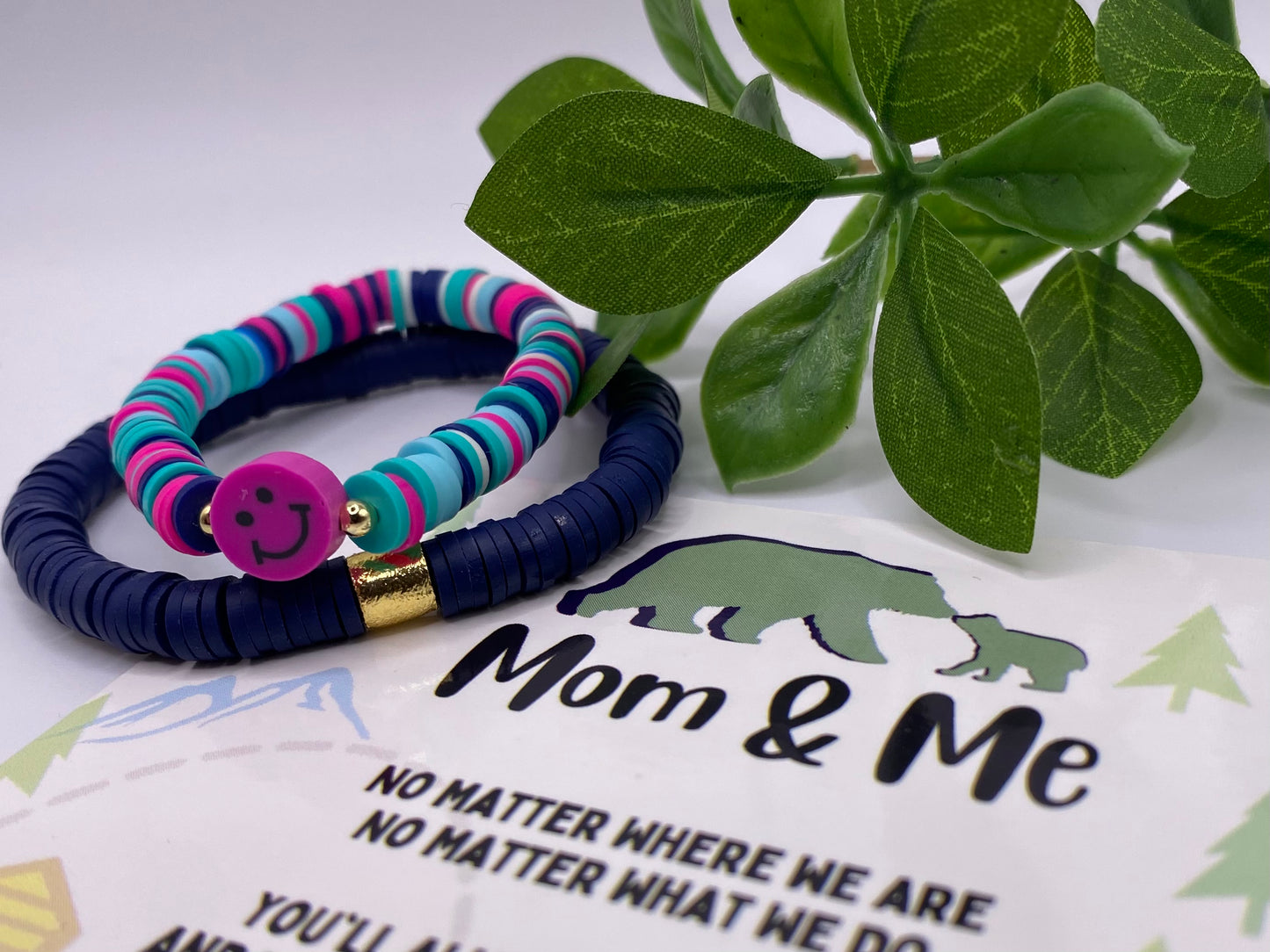 Mom & Me Multi-Colored Heishi Bracelets (Adult + Kid)