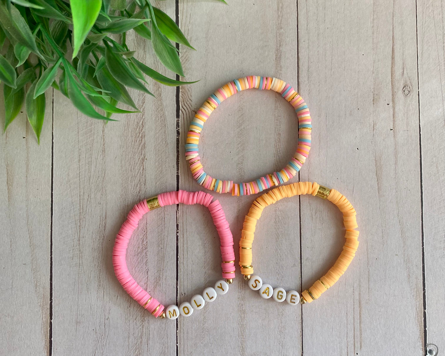 Erin M- Multi-Colored Heishi Stack Bracelets